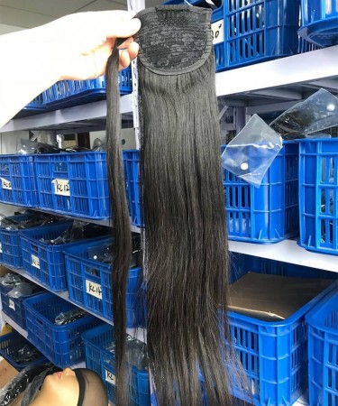 Straight Wave Human Hair Three Bundles With 2*6 HD Lace Closure 1 pieces /Set 2*6 HD Lace Closure With Three Straight Wave Human Hair Bundles