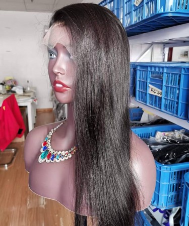 Straight HD Lace Frontal Wigs 150% Destiny 13x4 HD Lace Wigs Straight Wave Human Hair 10-30 Inches For Sale