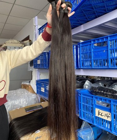 Straight Wave Human Hair Two Bundles With 360 Lace Closure 1 pieces /Set 360 Lace Closure With Two Straight Wave Human Hair Bundles