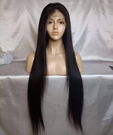Straight Transparent Lace Frontal Wigs 150% Destiny 13x6 Transparent Lace Wigs Straight Wave Human Hair 10-30 Inches For Sale