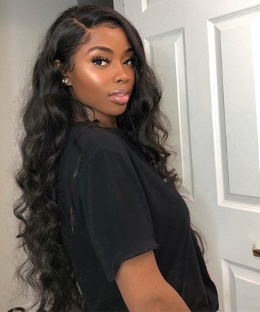 Loose Wave Human Hair Three Bundles With 13X4 Lace Frontal Closure 1 pieces /Set 13*4 Lace Closure With Three Loose Wave Human Hair Bundles