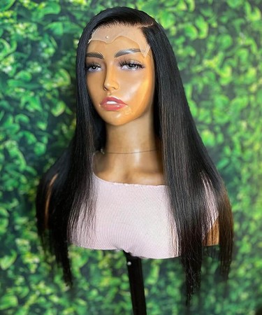 Straight Transparent Lace Frontal Wigs 150% Destiny 360 Transparent Lace Wigs Straight Wave Human Hair 10-30 Inches For Sale
