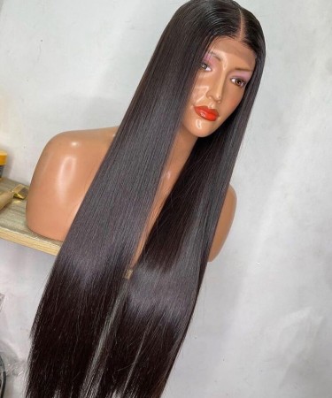 Straight HD Lace Frontal Wigs 150% Destiny 370 HD Lace Wigs Straight Wave Human Hair 10-30 Inches For Sale
