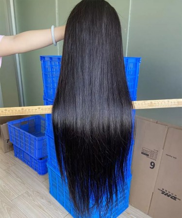 Straight Wave Transparent Lace Frontal Wigs 130% Destiny 13x4 Transparent Lace Wigs Straight Wave Human Hair 10-30 Inches For Sale