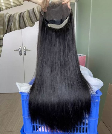 Straight Wave Transparent Lace Frontal Wigs 130% Destiny 13x6 Transparent Lace Wigs Straight Wave Human Hair 10-30 Inches For Sale