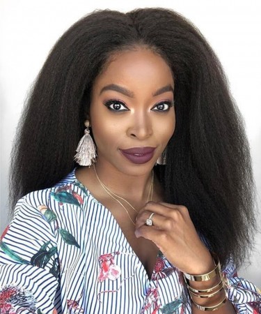 Kinky Straight Human Hair Three Bundles With 13X4 Lace Frontal Closure 1 pieces /Set 13*4 Lace Closure With Three Kinky Straight Human Hair Bundles