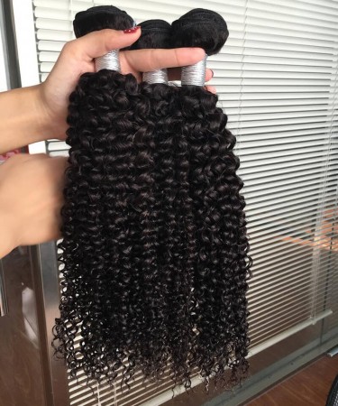 Afro Kinky Curly Human Hair Four Bundles With 5x5 Lace Closure 1 pieces /Set 5x5 Lace Closure With Four Afro Kinky Curly Human Hair Bundles