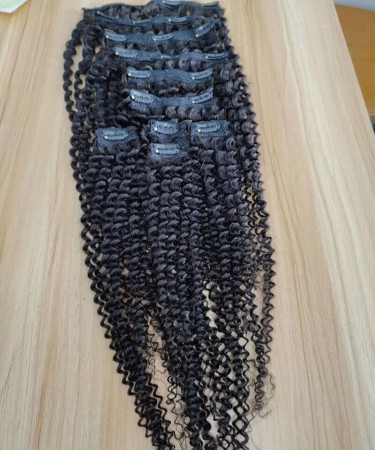 Straight Wave Clip Human Hair Extensions 7 Pieces 18 Clip Human Clip Hair Extensions 120g For Sale