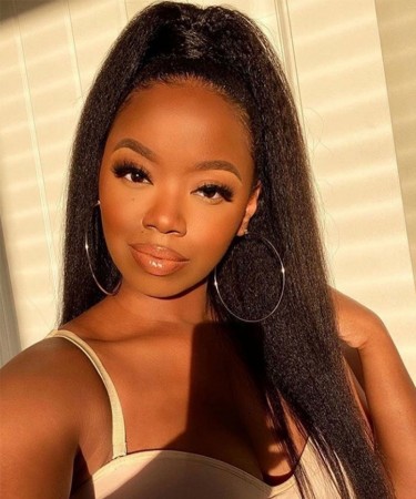 Kinky Straight Human Hair Three Bundles With 2*6 Transparent Lace Closure 1 pieces /Set 2*6 Transparent Lace Closure With Three Kinky Straight Human Hair Bundles