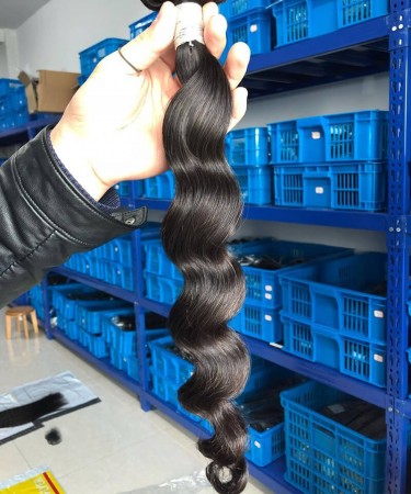 Loose Wave Human Hair Four Bundles With 360 Lace Closure 1 pieces /Set 360 Lace Closure With Four Loose Wave Human Hair Bundles