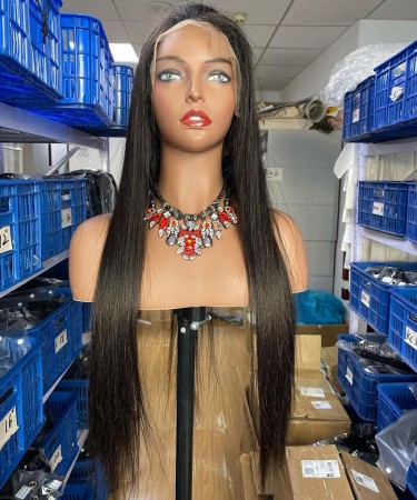 Straight Wave Transparent Lace Frontal Wigs 180% Destiny 13x4 Transparent Lace Wigs Straight Wave Human Hair 10-30 Inches For Sale