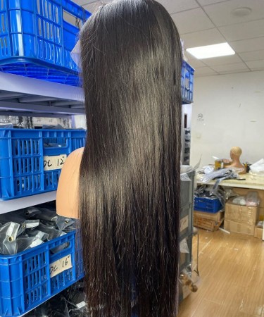 Straight Wave Transparent Lace Frontal Wigs 180% Destiny 13x6 Transparent Lace Wigs Straight Wave Human Hair 10-30 Inches For Sale