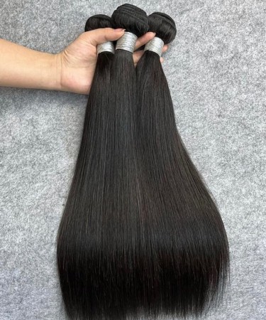 Straight Wave Human Hair Three Bundles With 13*6 Lace Closure 1 pieces /Set 13*6 Lace Closure With Three Straight Wave Human Hair Bundles