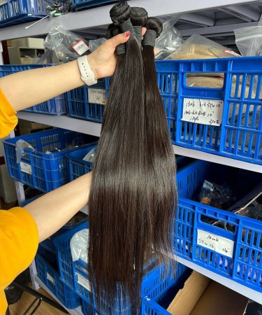 Straight Wave Human Hair Two Bundles With 5x5 Lace Closure 1 pieces /Set 5x5 Lace Closure With Two Straight Wave Human Hair Bundles