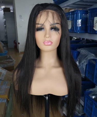 Straight Wave HD Lace Frontal Wigs 250% Destiny 370 HD Lace Wigs Straight Wave Human Hair 10-30 Inches For Sale