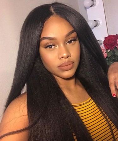Coarse Yaki Straight Human Hair Three Bundles With 4*4 Lace Closure 1 pieces /Set 4*4 Lace Closure With Three Coarse Yaki Straight Human Hair Bundles